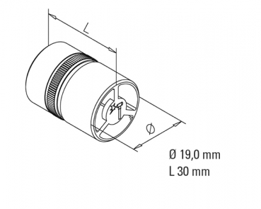 Rohrverbinder, Ø 19,0 mm