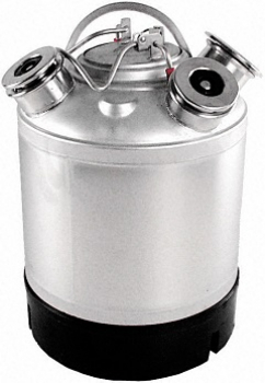 Reinigungsbehälter 5 L Liter aus Kunststoff mit Flachfitting Zapfanlage reiniger 