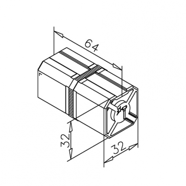 Rohrverbinder, 35 x 35 mm