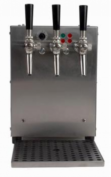 Getränkedurchlauferhitzer 3-leitig 3 kW mit integriertem Luftkompressor, Edelstahl