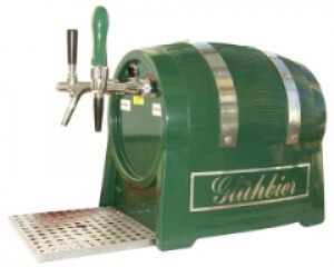 Glühwein-/Glühbier-Erhitzer Kombigerät 2-leitig 9 kW, Fassformgehäuse